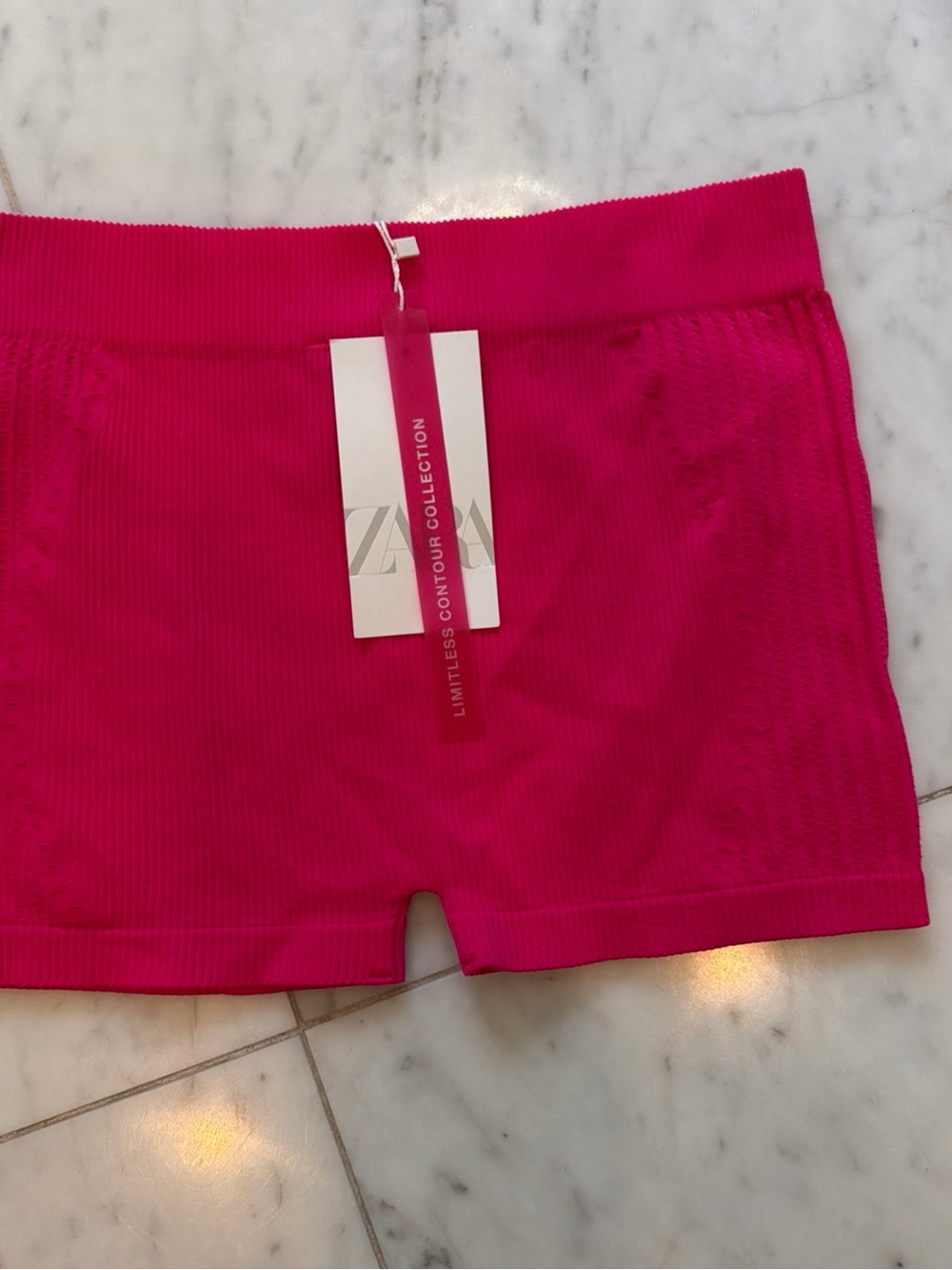 Zara limitless contour collection Hot Pink Seamless Athletic Shorts medium large